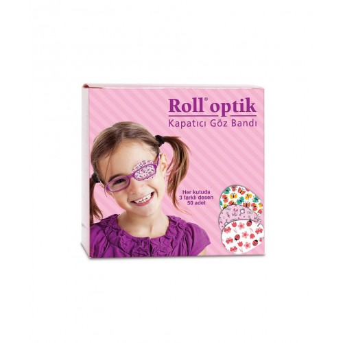 Roll Optik Kapatıcı Göz Bandı 50 Adet - Kız | Gözleri Korumaya Yardımcı Hijyenik Bant