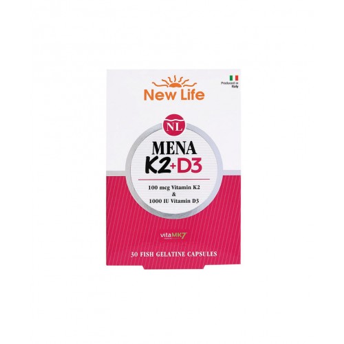 New Life Mena K2 D3 30 Kapsül | Kemik Sağlığını Güçlendirmeye, Bağışıklık Sistemini Desteklemeye ve Genel Yaşam Kalitesini Artırmaya Yardımcı Takviye Edici Gıda
