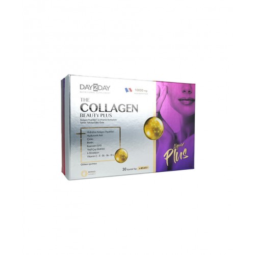 DAY2DAY The Collagen Beauty Plus Liquid Plus 40 ml 30 Tüp | Cilt Elastikiyetini Artırmaya ve Görünümünü Canlandırmaya Yardımcı Takviye Edici Gıda