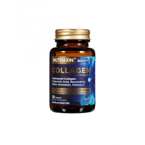 Nutraxin Beauty Collagen Gold Quality 30 Tablet | Cilt, Saç ve Tırnak Sağlığına Katkıda Bulunan Takviye Edici Gıda