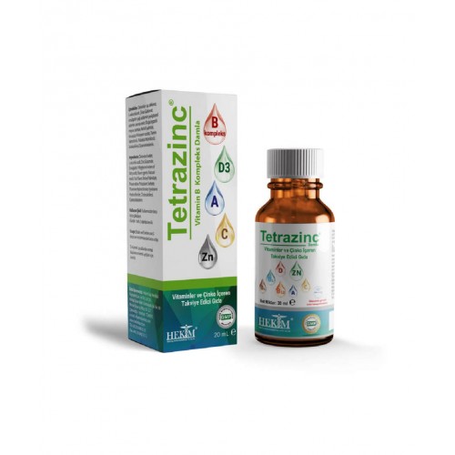 Tetrazinc Damla 20 ml | Çinko ve Vitaminler İçeren Bağışıklık Sistemi Destekleyici Takviye Edici Gıda