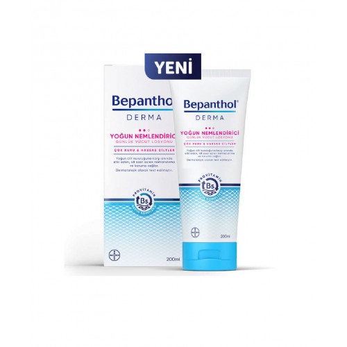 Bepanthol Derma Yoğun Nemlendirici Vücut Losyonu 200 ml | Çok Kuru ve Hassas Cilde Yoğun Nem Takviyesi Sağlayan Losyon