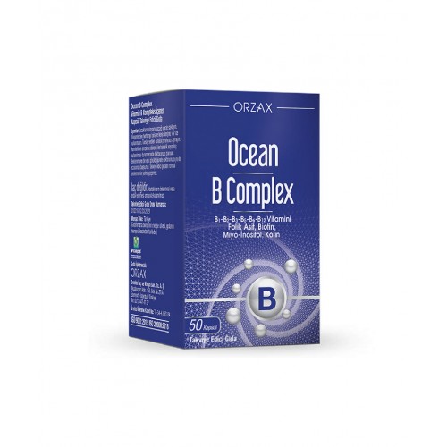 Ocean B Complex 50 Kapsül | Enerji Üretimini ve Sinir Sistemi Sağlığını Destekleyen Takviye Edici Gıda