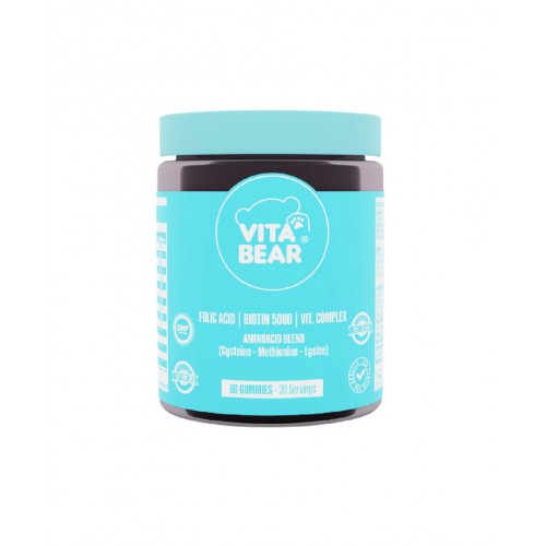 Vita Bear Strong Hair Gummies 60 Çiğnenebilir Tablet | Saç Sağlığınızı Desteklemeye Yardımcı Takviye Edici Gıda
