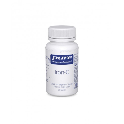 Pure Iron-C 30 Kapsül | Demir ve Vitamin C İçeren Takviye Edici Gıda