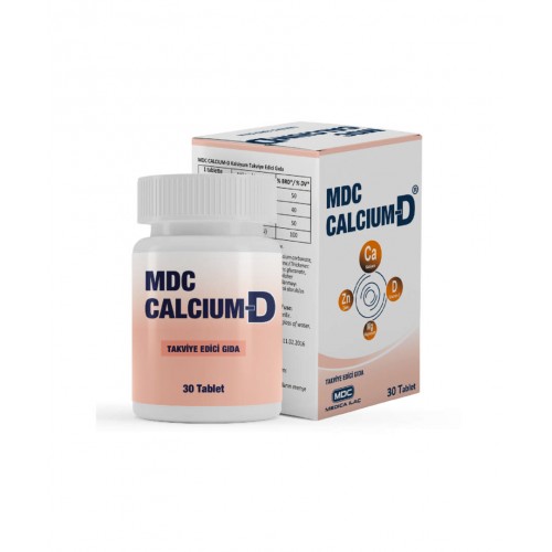 MDC Calcium D 30 Tablet | Emilimi Yüksek Kalsiyum Takviye Edici Gıda