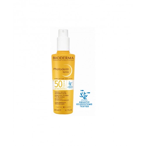Bioderma Photoderm SPF50  Güneş Koruyucu Sprey 200 ml | Tüm Cilt Tipleri, Yüz ve Vücut İçin Çok Yüksek Koruma Sağlayan Sprey Formda Güneş Kremi