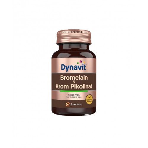 Dynavit Bromelain Krom Pikolinat 60 Kapsül | Sindirim Sistemi ve Metabolizma Destekleyici Takviye Edici Gıda