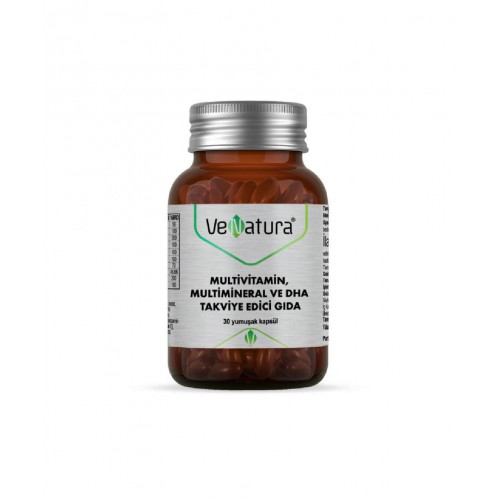VeNatura Multivitamin, Multimineral ve DHA 30 Yumuşak Kapsül | Beyin Ve Göz Sağlığı Destekleyici Takviye Gıda