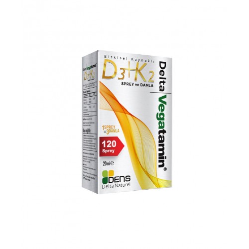 Delta Vegatamin D3   K2 Sprey & Damla 20 ml | Bağışıklık Sistemi Güçlendirici ve Kemik Sağlığı Destekleyici Takviye Edici Gıda