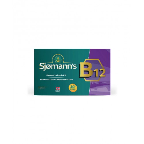Sjomann's Vitamin B12 1000 mcg 30 Çiğnenebilir Jel Form | Enerji Üretimi, Sinir Sistemi Sağlığı ve Kırmızı Kan Hücrelerinin Oluşumuna Yardımcı Takviye Edici Gıda