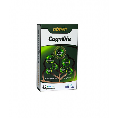 NBTLife Cognilife 30 Kapsül | Sitikolin, Ginkgo Biloba ve Fosfatidilserin İçeren Takviye Edici Gıda