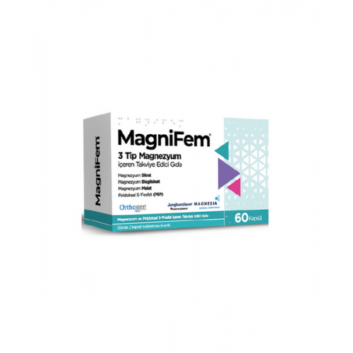 MagniFem 60 Kapsül | 3 Tip Magnezyum İçeren Takviye Gıda