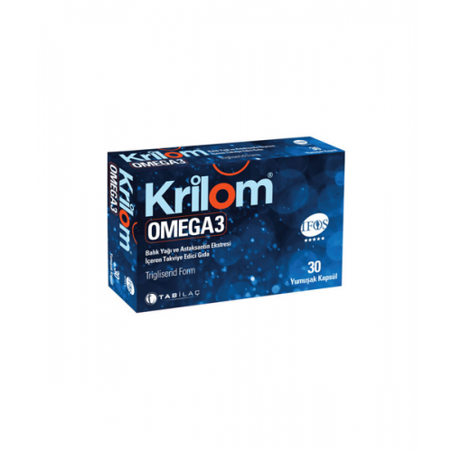 Krilom Omega-3 30 Yumuşak Kapsül | Zengin Omega-3 İçeren Takviye Edici Gıda