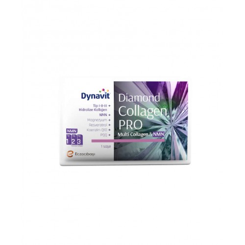 Dynavit Diamond NMN Collagen Pro 30 Saşe | Cilt, Eklem Sağlığını Desteklemeye ve Yaşlanma Belirtilerini Azaltmaya Yardımcı Kolajen Takviyesi