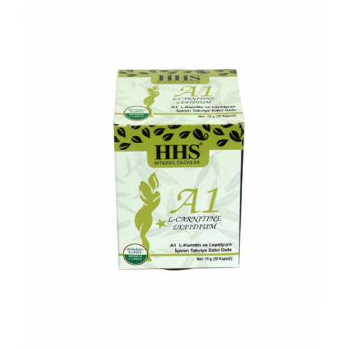 HHS A1 L-Carnitine Lepidium 30 Kapsül | Enerji Üretimini Destekleyerek Fiziksel Performansın Artmasına Yardımcı Olur