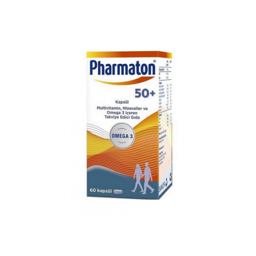 Pharmaton 50 Plus 60 Kapsül | Multivitamin, Mineral ve Omega 3 İçerikli Takviye Gıda