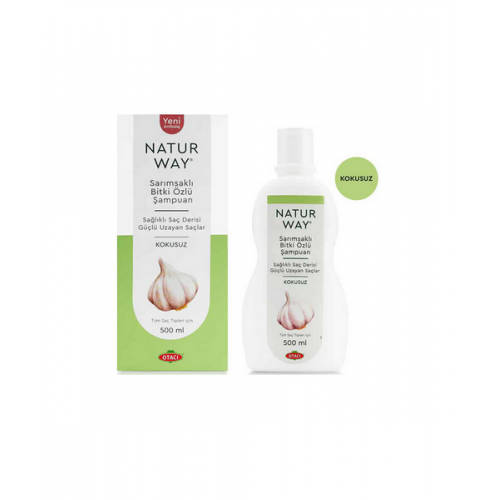 Naturway Sarımsaklı Bitki Özlü Şampuan 500 ml | Sağlıklı Saç Derisi ve Güçlü Saçlar İçin Sarımsaklı Şampuan