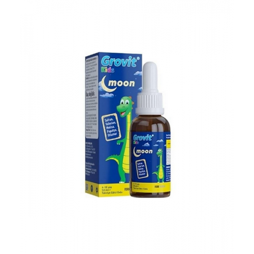 Grovit Kids Moon Damla 50 ml | Çocuklar İçin Özel Bitki Ekstreleri İçeren Sıvı Takviye Edici Gıda