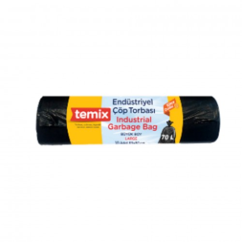 TEMIX BÜYÜK BOY ÇÖP POŞETI 65X80 CM (1X10 ADET)
