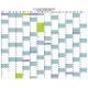 Statik Kağıt 2025 Yıllık Takvim Planlayıcı  100 CM x 120 CM