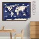 Hayvanlı Dünya Haritası Beyaz ( Model-2) 65 CM X 98 CM