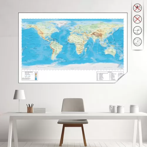 Dünya Fiziki Harita 95 CM X 150 CM 