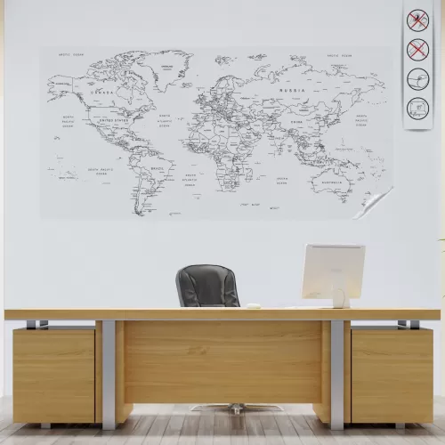 Statik Kağıt Dünya Haritası 56 CM X 110 CM