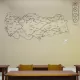 Statik Kağıt Renksiz Türkiye Bölgeler Haritası 83 CM X 150 CM 