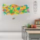 Statik Kağıt Renkli Türkiye Haritası 150 CM X 259 CM 