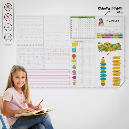 Statik Kağıt 1. Sınıf 13 Etkinlik Hepsi Bir Arada 100 CM X 150 CM