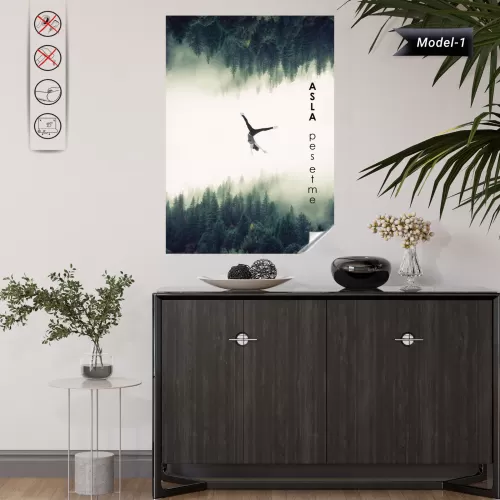 Statik Tutunma Özellikli Tablo - Poster Motivasyon (Model- 1) 50 CM X 70 CM 