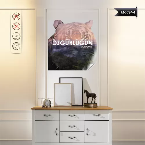 Statik Tutunma Özellikli Tablo - Poster Motivasyon (Model- 4) 150 CM X 150 CM