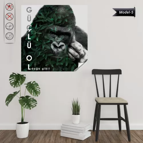 Statik Tutunma Özellikli Tablo - Poster Motivasyon (Model- 5) 72 CM X 72 CM 