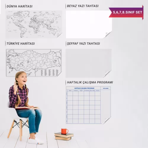 Statik Kağıt 5,6,7,8. Sınıf Seti ÇEŞİTLİ ÖLÇÜ