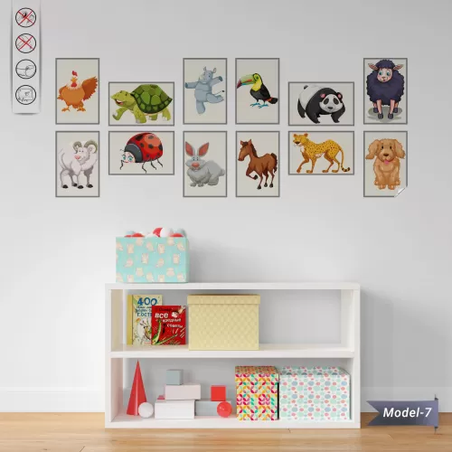 Statik Tutunma Özellikli Tablo - Poster Hayvan (Model- 7) 20 CM X 30 CM 