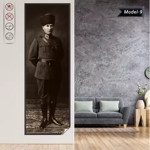 Statik Tutunma Özellikli Tablo - Poster Atatürk (Model- 9) 70 CM X 200 CM