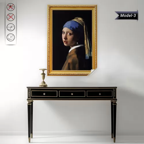 İnci Küpeli Kız  Tablo - Poster Dünyaca Ünlü (Model- 3) 70 CM X 100 CM