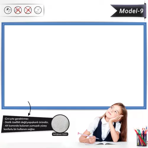 Yapışkanlı Renkli Profesyonel Tahta ( Model -9) 40 CM X 60 CM