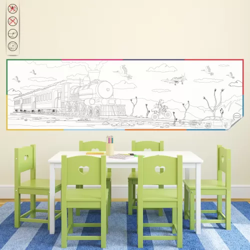 Statik Kağıt Doya Doya Boyama (Araç) 150 CM X 500 CM 