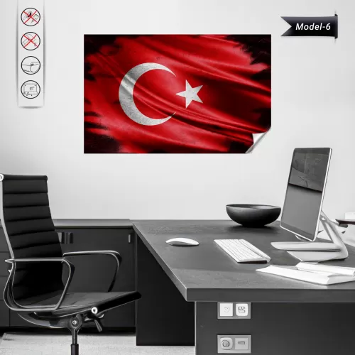 Türk Bayrağı (Model-6) 50 CM x75 CM