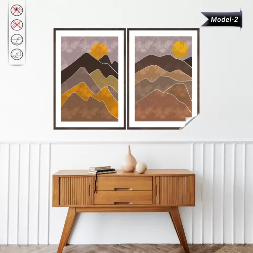 Statik Tutunma Özellikli Tablo - Poster  Manzara (Model-2) 50 CM X 70 CM