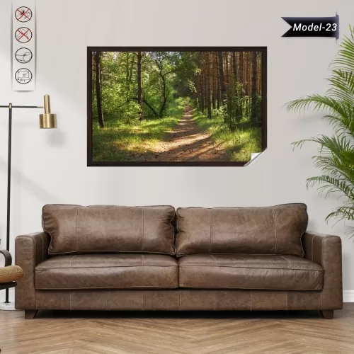 Statik Tutunma Özellikli Tablo - Poster Manzara (Model-23) 78 CM X 117 CM