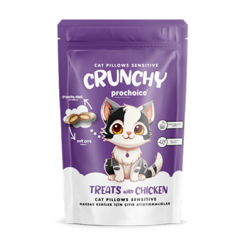 Prochoice Crunchy Sensitive, Hassas Kediler için Çıtır Atıştırmalık 60gr X 12 ADET