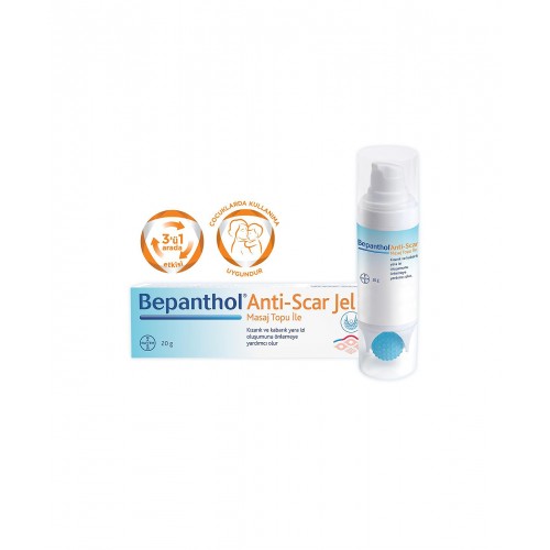 Bepanthol Anti-Scar Jel 20 g | Yara İzi Oluşumunu Önlemeye Yardımcı Masaj Topu Uçlu Jel
