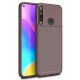 Newface Huawei P40 Lite E Kılıf Focus Karbon Silikon - Kahverengi