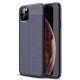 Newface iPhone 11 Pro Max Kılıf Focus Derili Silikon - Lacivert