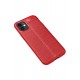 Newface iPhone 12 Mini Kılıf Focus Derili Silikon - Kırmızı