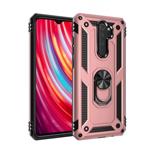 Newface Xiaomi Redmi Note 8 Pro Kılıf Sofya Yüzüklü Silikon Kapak - Rose