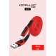 Konfulon DC-03 Süper Hızlı Type-C Kablo 1M 2.4A - Kırmızı